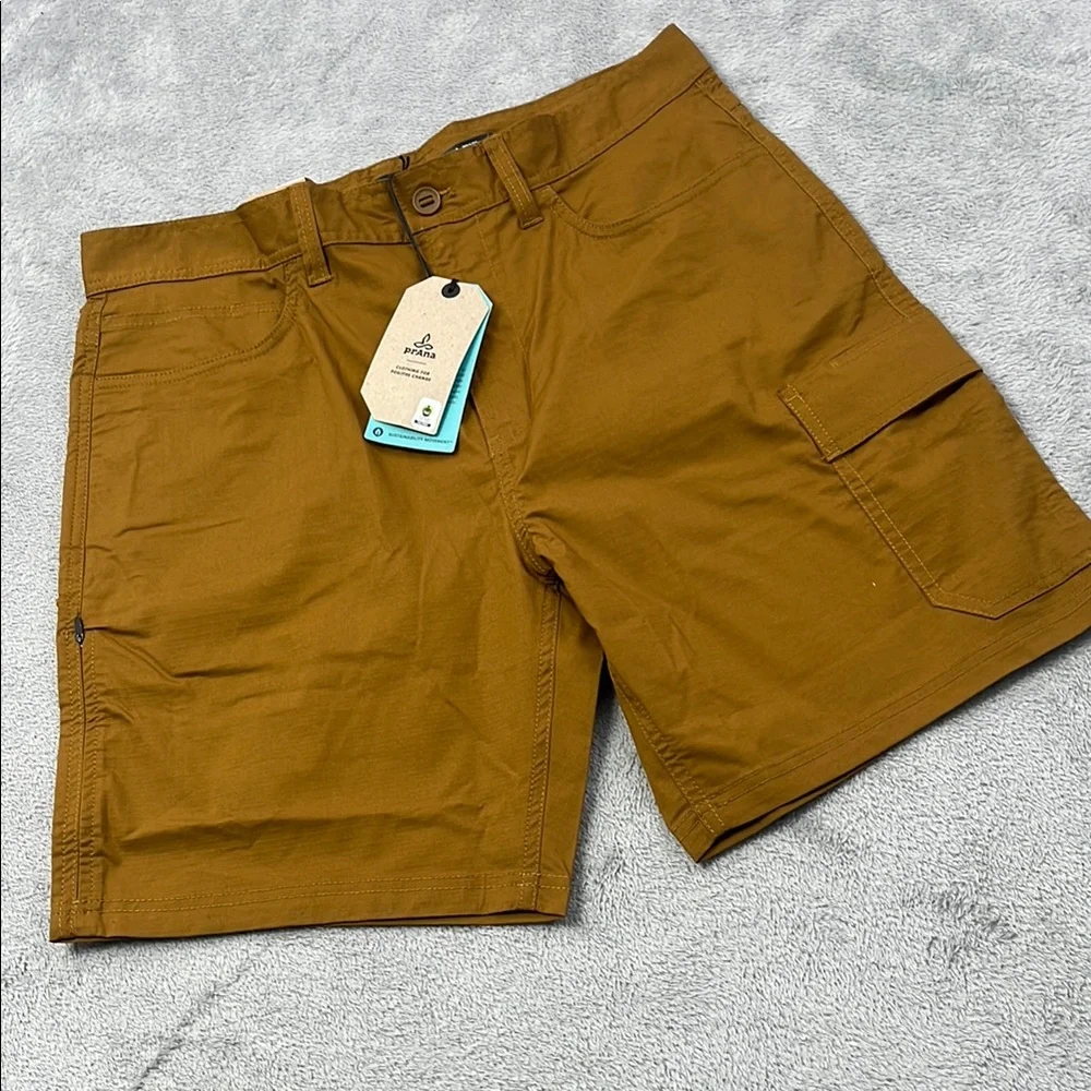 NEW Prana 33 Double Peak Short Men's Organic Cotton Standard Fit Cargo Shorts 8